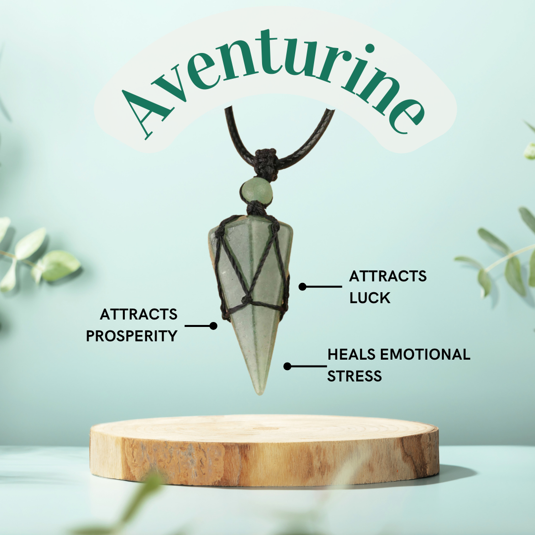 Balance Crystal Pendulum Necklace – Aventurine