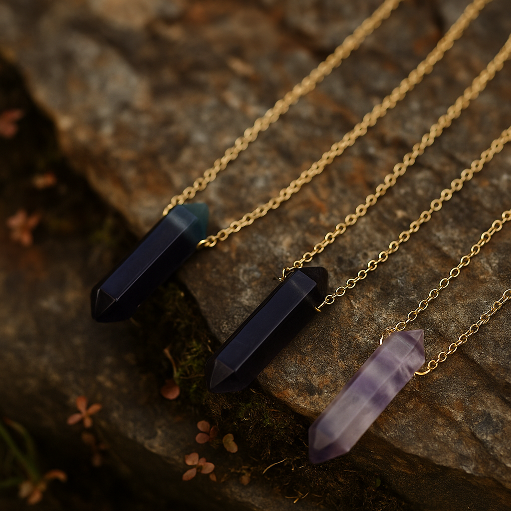 Mystic Shield Fluorite Necklace