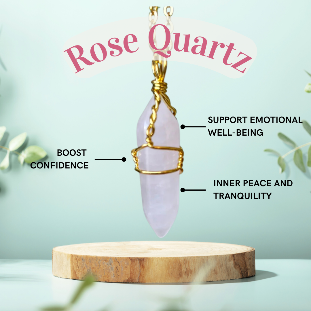 Rose Quartz Golden Glimmer Necklace