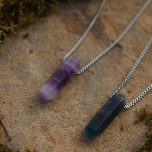 Mystic Shield Fluorite Necklace