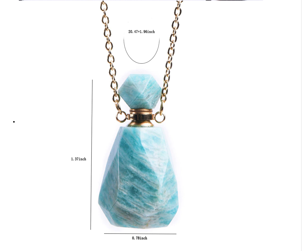 Collar de aceites esenciales de cristal