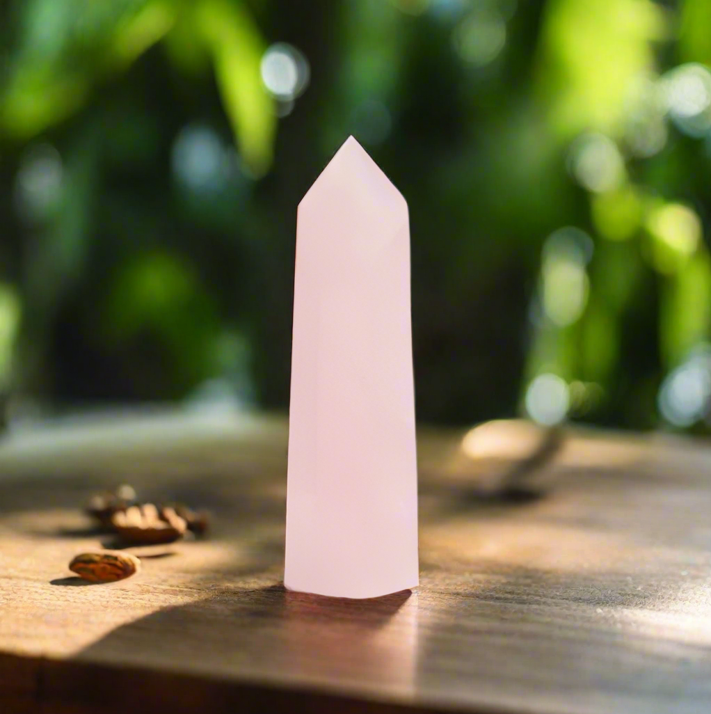 Rose Quartz Crystal Point 8-9 cm