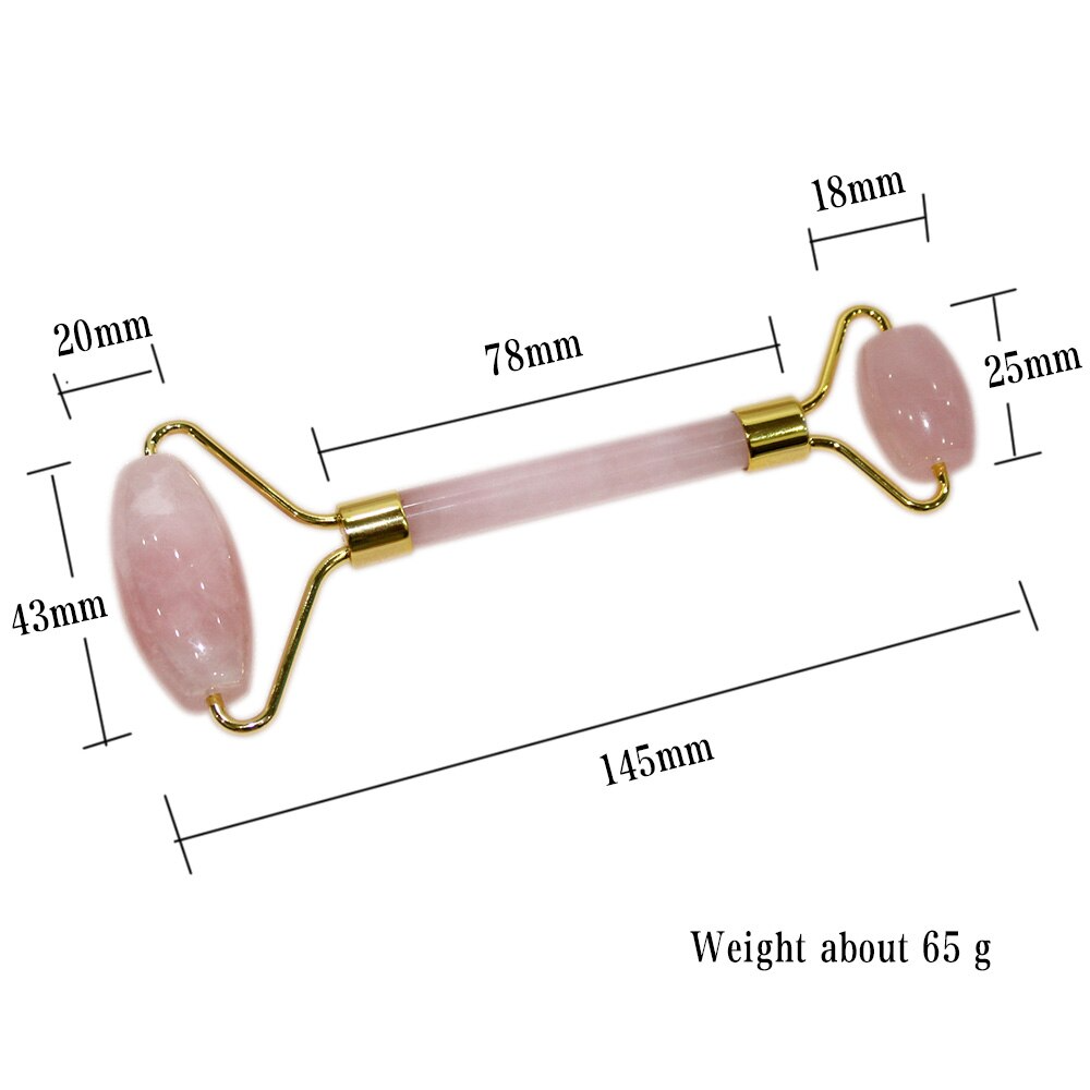 Natural Crystal Face Roller and Gua sha set - Amethyst Rose Quartz Aventurine Green Jade
