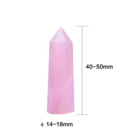 Pointe de quartz rose 4-7cm