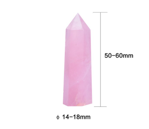 Pointe de quartz rose 4-7cm