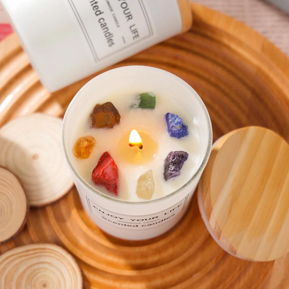 Positivity Crystal Candle - 7 Chakras