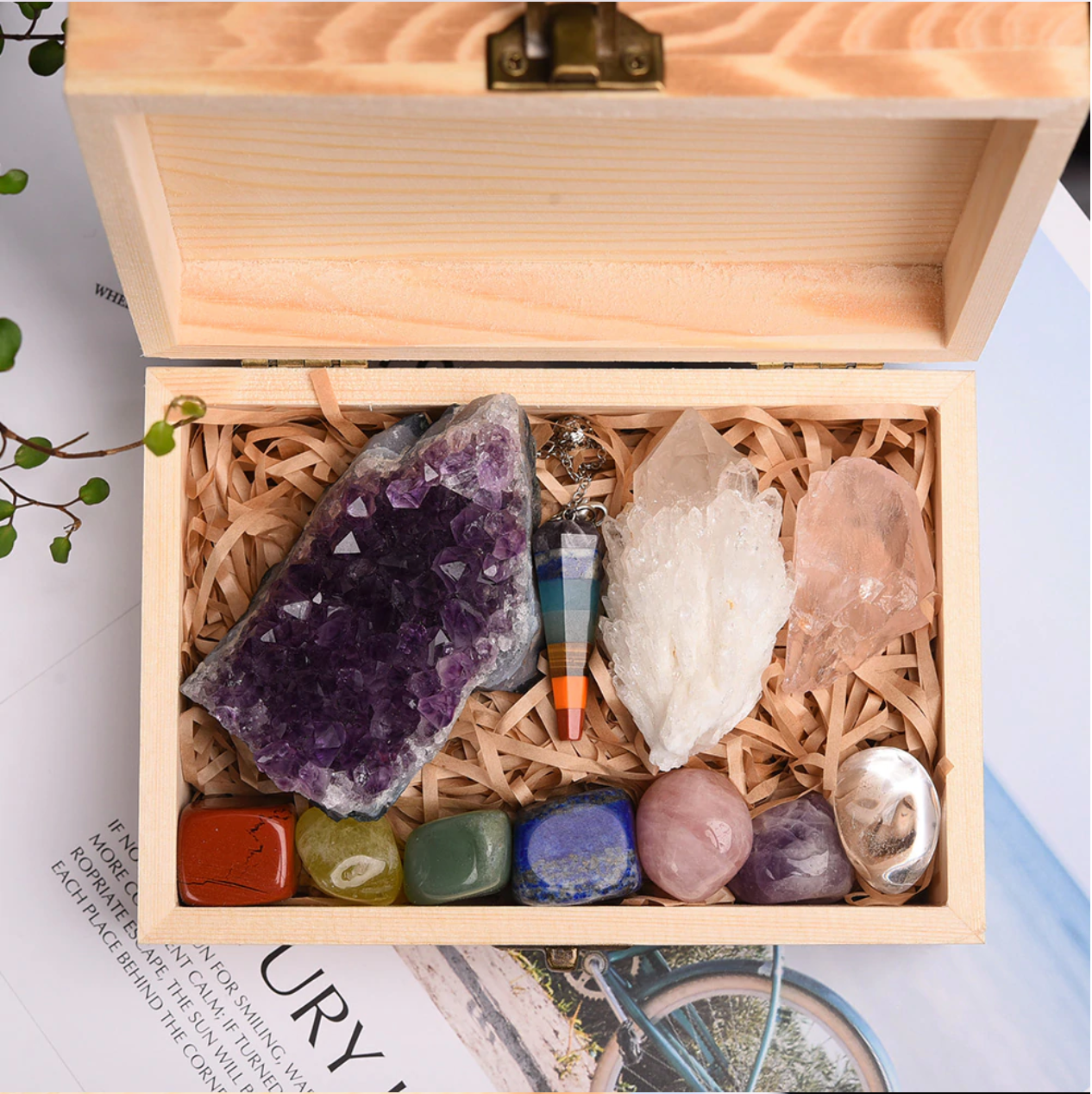 The Master Crystal Gift Set + Wooden Box - 11 pc.