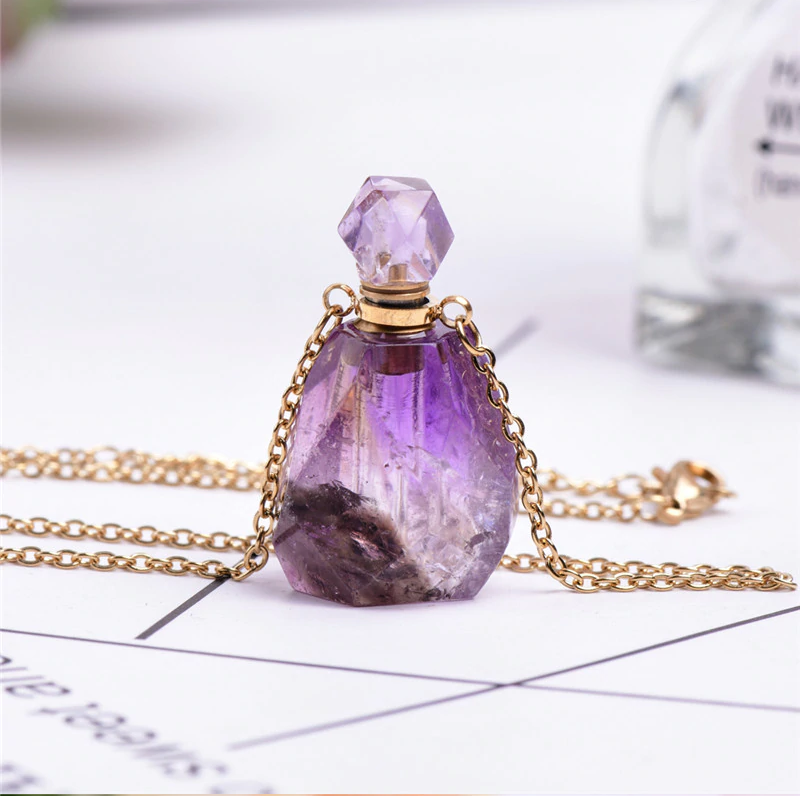 Collar de aceites esenciales de cristal