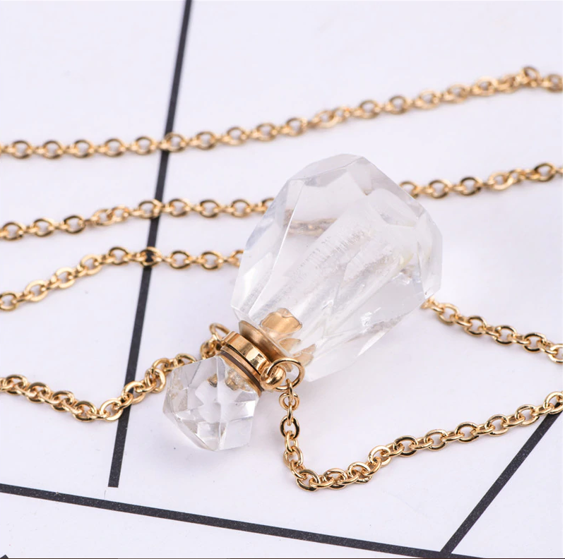 Collar de aceites esenciales de cristal