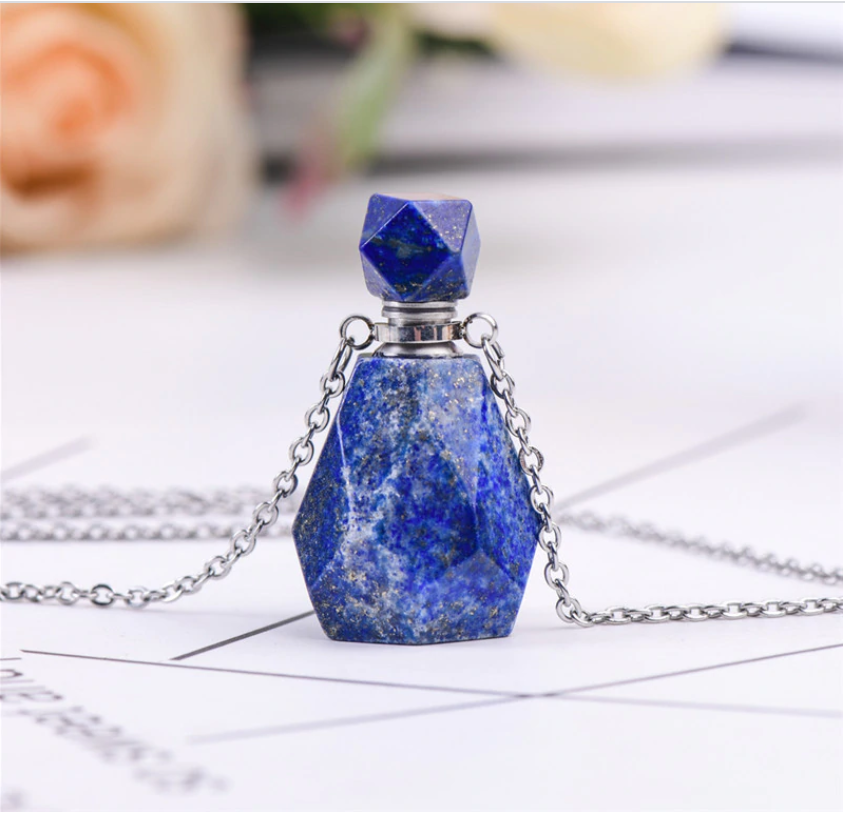 Collar de aceites esenciales de cristal