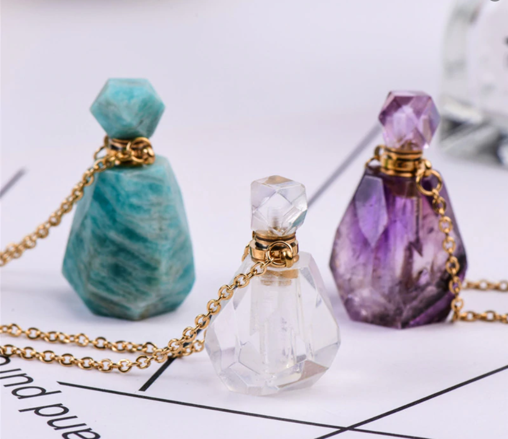 Collar de aceites esenciales de cristal