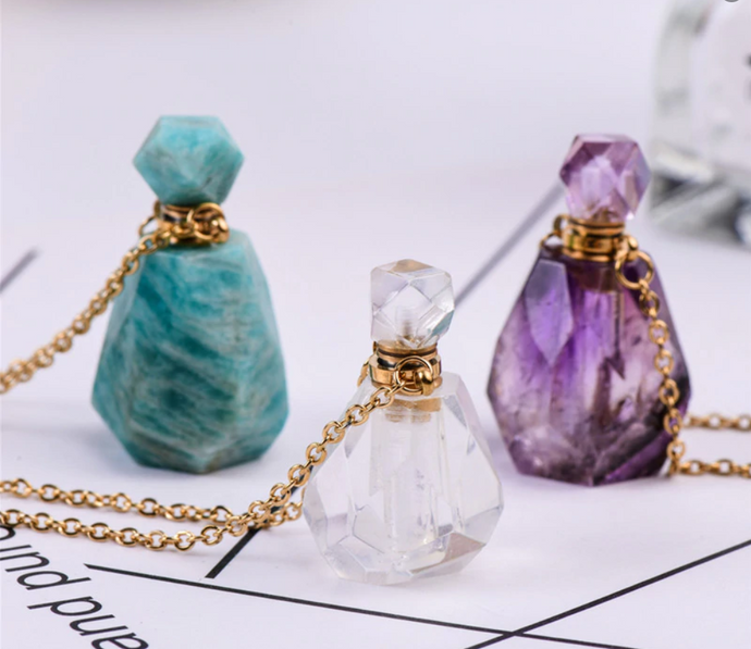 Crystal Essential Oil Necklace