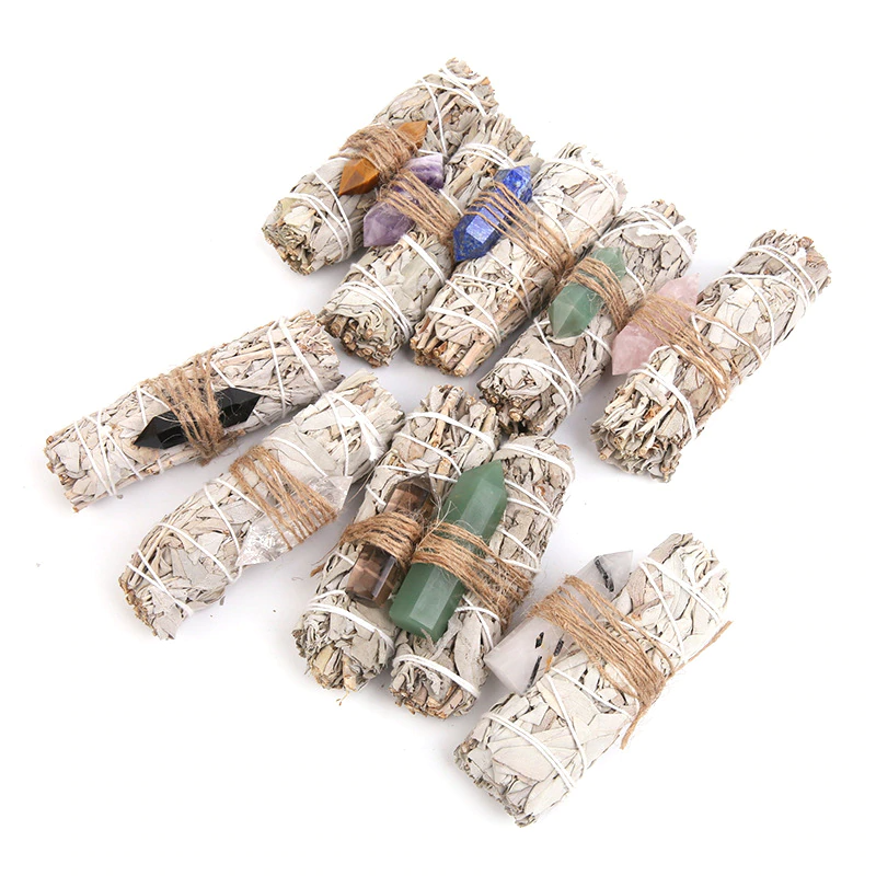 sage cleansing crystal bundle