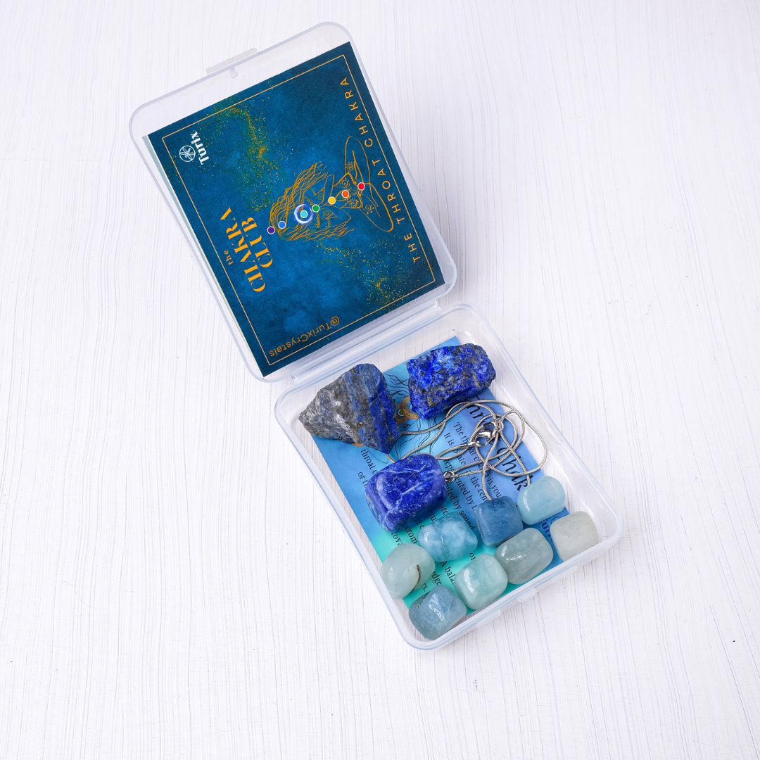 Throat Chakra Crystal Set