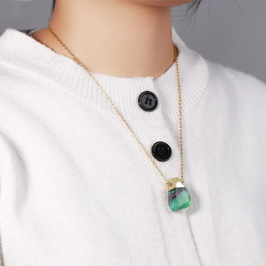 Fluorite Charm Necklace