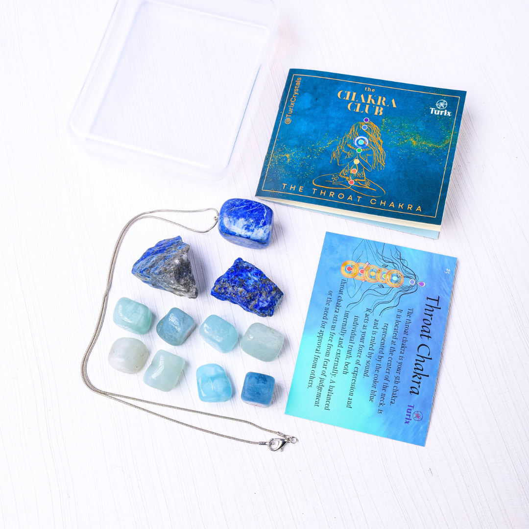 Throat Chakra Crystal Set