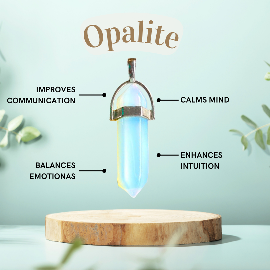 Opalite Crystal Point Necklace