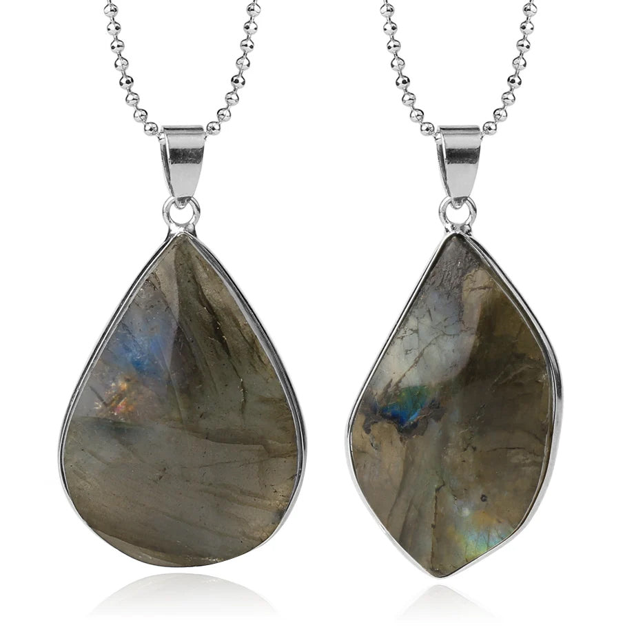 Mermaid Heart Labradorite Necklace