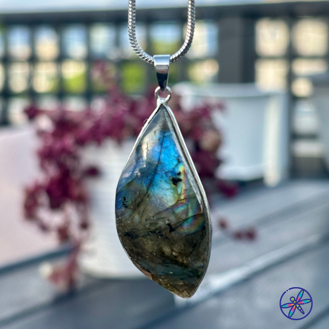 Mermaid Heart Labradorite Necklace