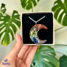 Crescent Moon Magic - Wrapped Crystal Necklace