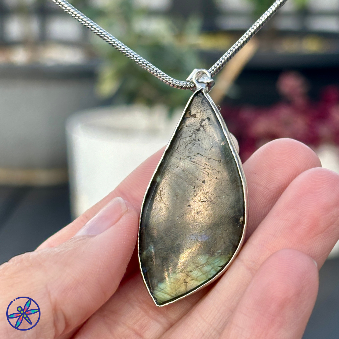 Mermaid Heart Labradorite Necklace