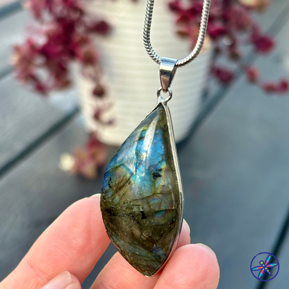Mermaid Heart Labradorite Necklace