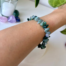 Moss Agate Chips Bracelet