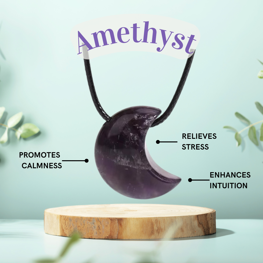 Amethyst Celestial Moon Necklace