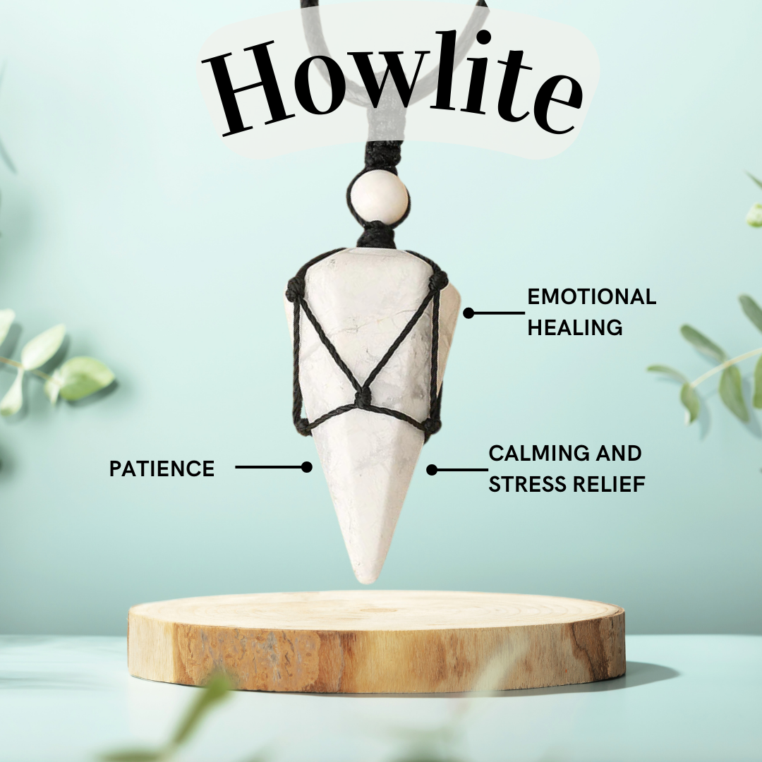 Balance Crystal Pendulum Necklace – Howlite
