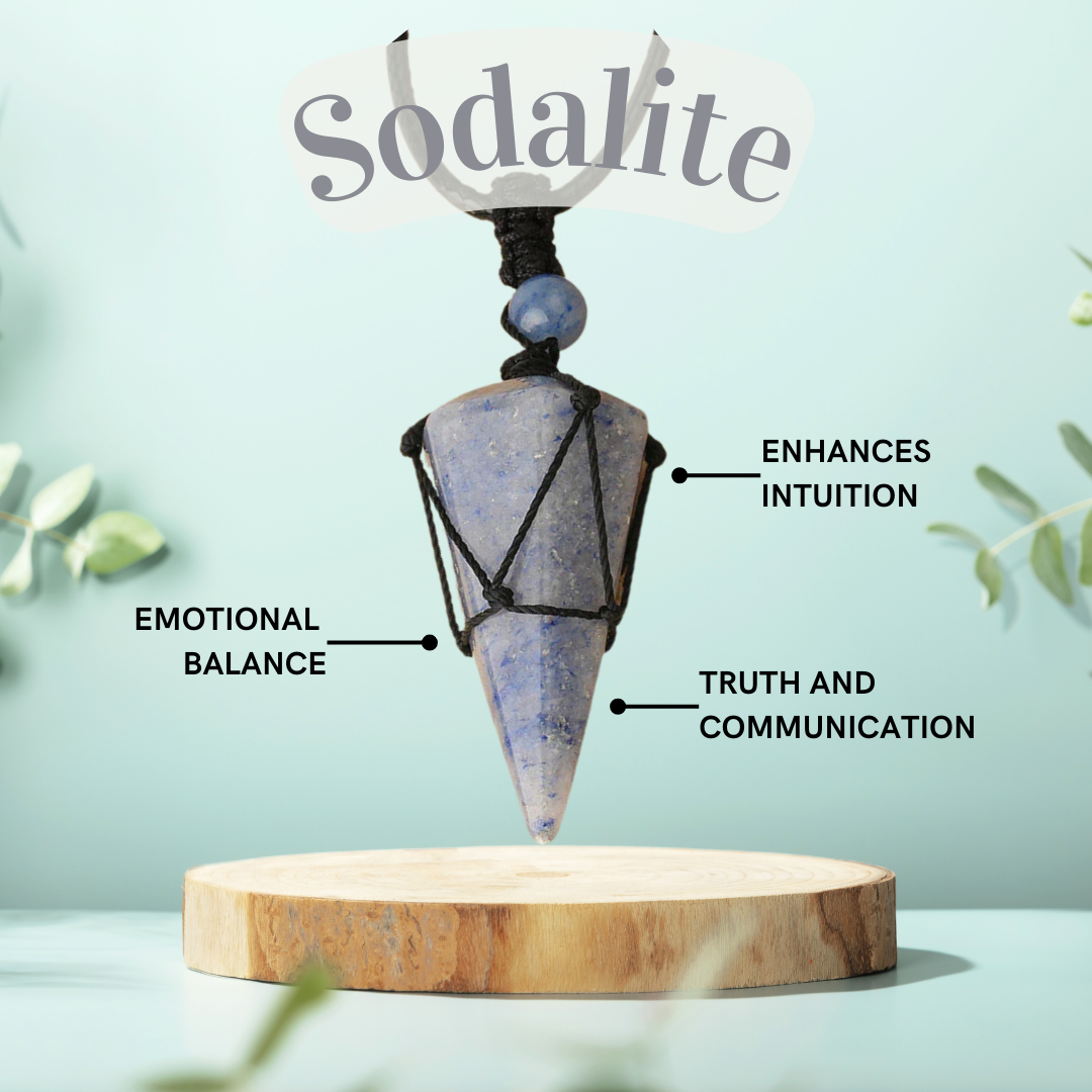 Balance Crystal Pendulum Necklace – Sodalite