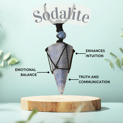 Balance Crystal Pendulum Necklace – Sodalite