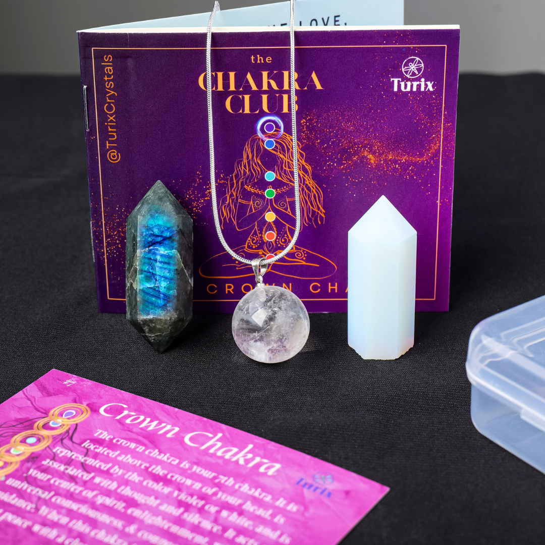 Juego de cristales para el chakra de la corona 