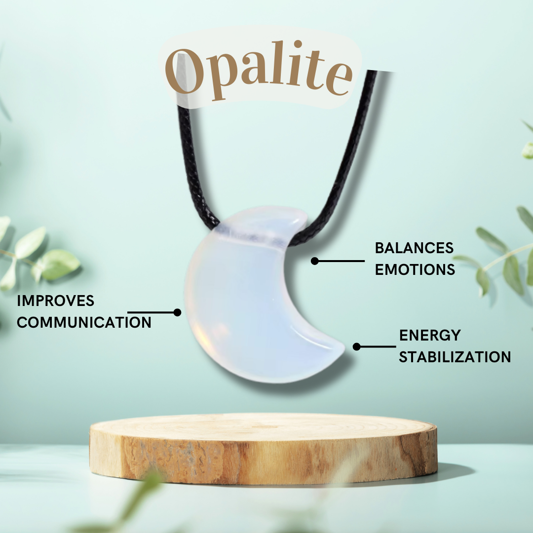 Opalite Celestial Moon Necklace