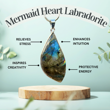 Mermaid Heart Labradorite Necklace