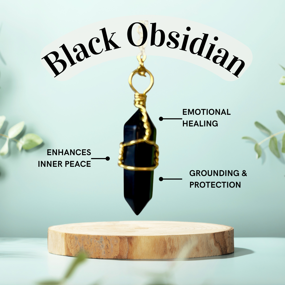 Collier Obsidian Golden Glimmer