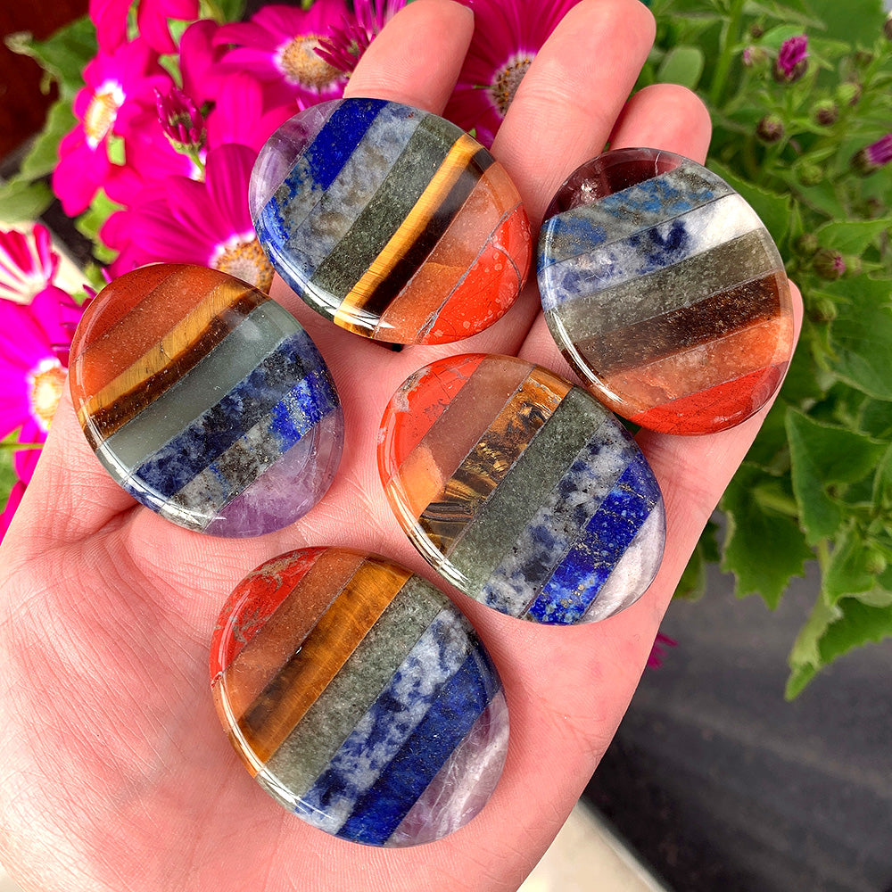 7 Chakra Worry Stone