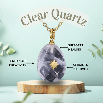 Dainty Cosmic Crystal Necklace – Clear Quartz