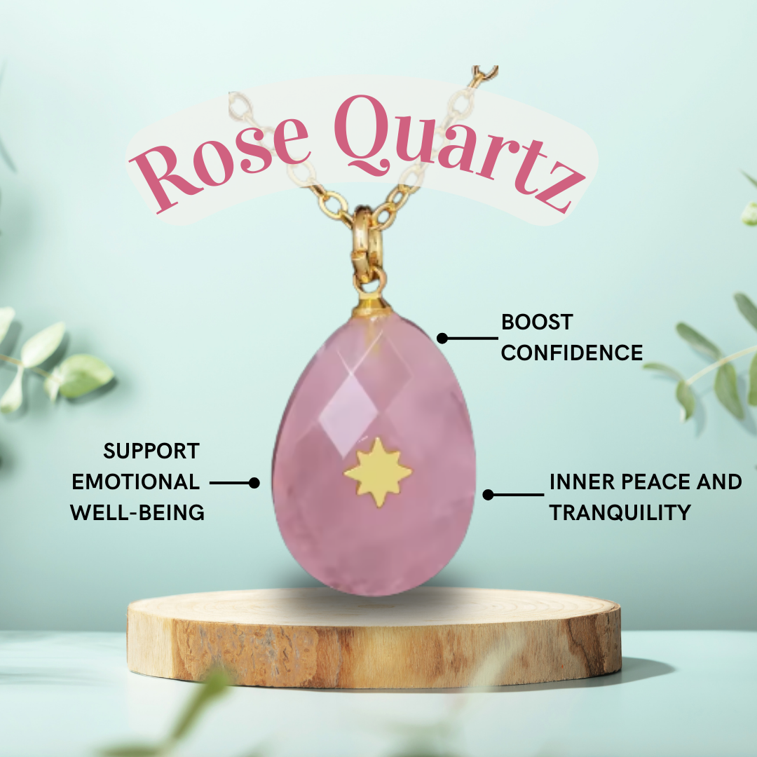 Dainty Cosmic Crystal Necklace – Rose Quartz