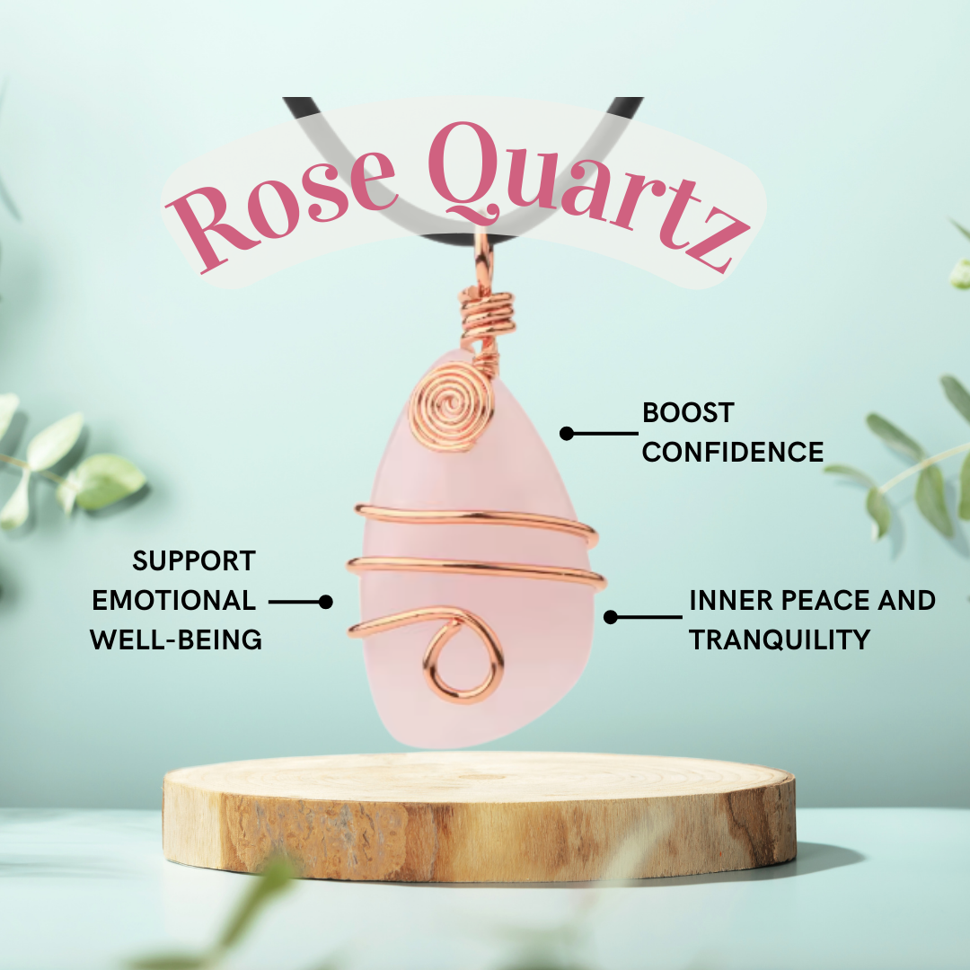 Rose Quartz Life Journey Wrapped Necklace