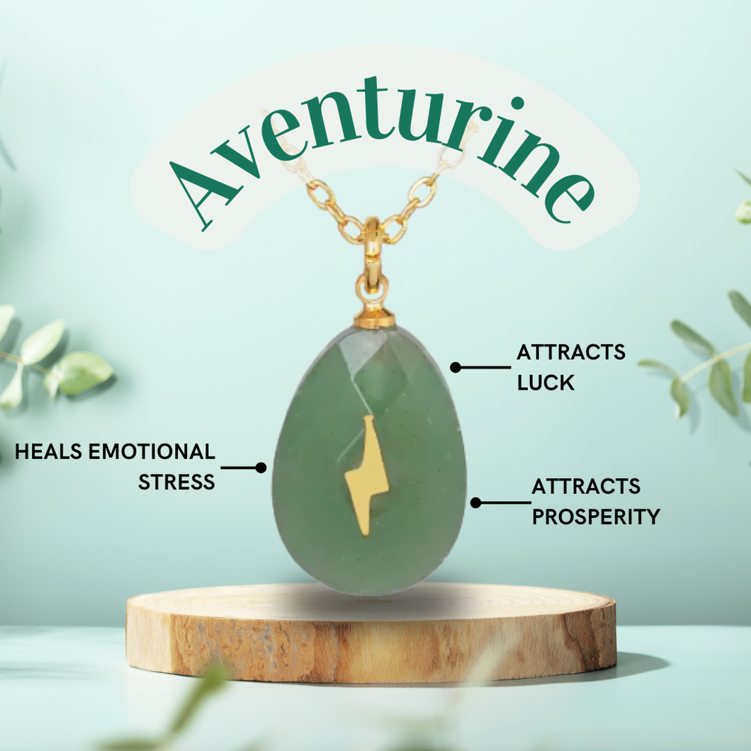 Dainty Cosmic Crystal Necklace – Aventurine