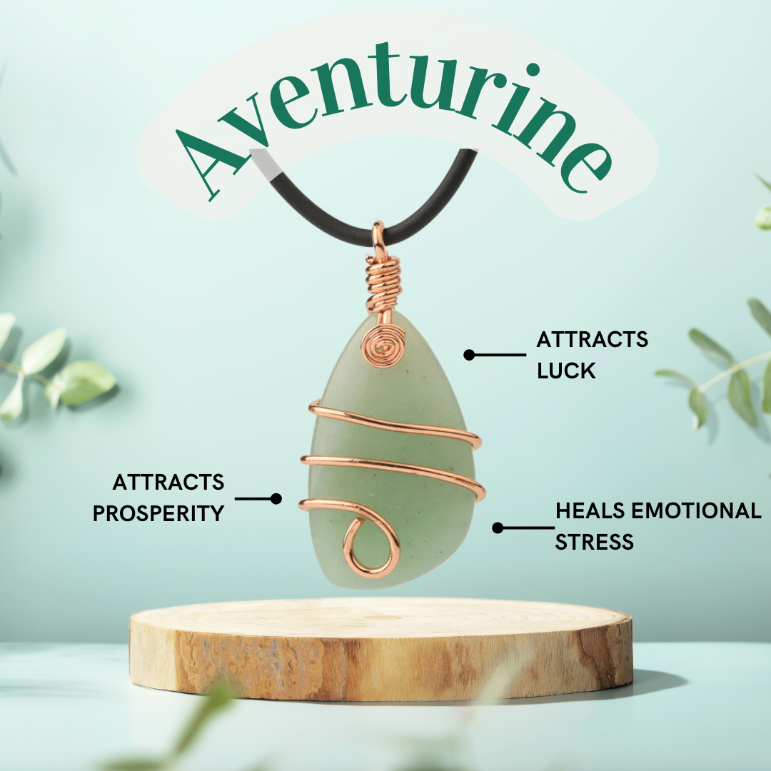 Green Aventurine  Life Journey Wrapped Necklace