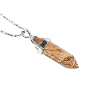 Picture Jasper Crystal Necklace