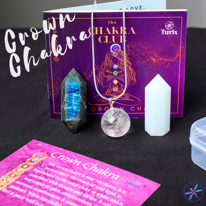 Juego de cristales para el chakra de la corona 