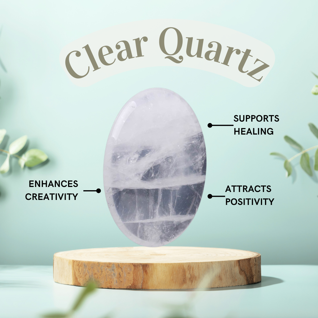 Clear Quartz Worry Stone