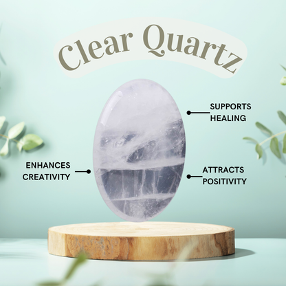 Clear Quartz Worry Stone