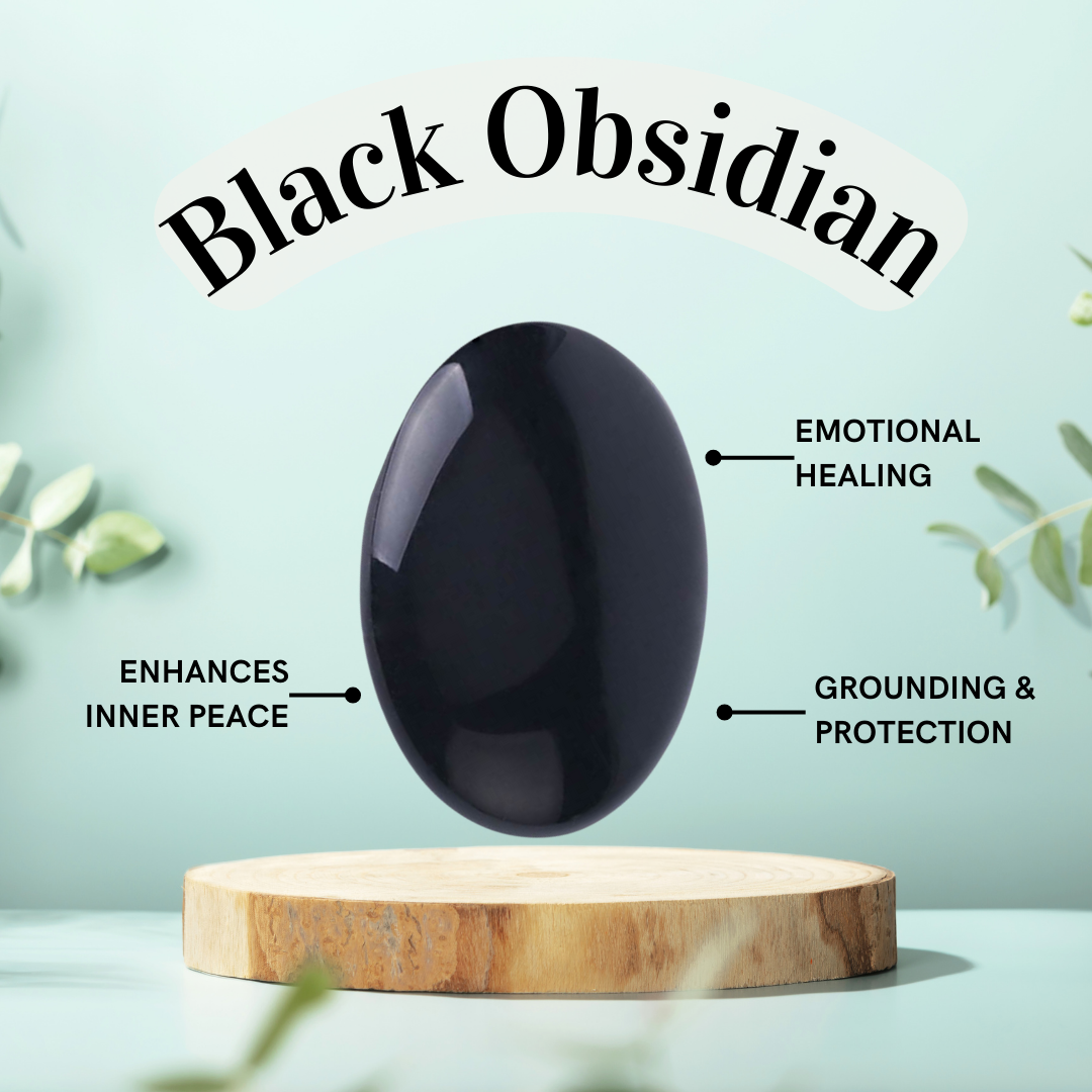 Black Obsidian Worry Stone