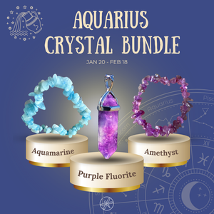 Aquarius Zodiac Crystal jewelry set