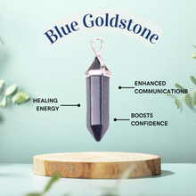 Goldstone & Blue Goldstone Crystal Point Necklace