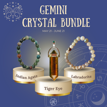 Gemini Zodiac Crystal jewelry set