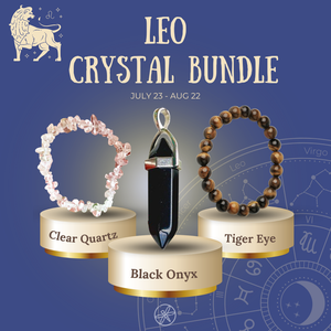 Conjunto de joyas de cristal del zodíaco Leo